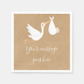 Een speciale levering Ooievaar Baby shower / Sprin Servet (Voorkant)