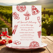 Een speciale levering op de weg Pizza Baby shower Kaart