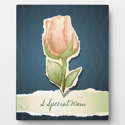 Een speciale moeder, plaquette fotoplaat (Voorkant)