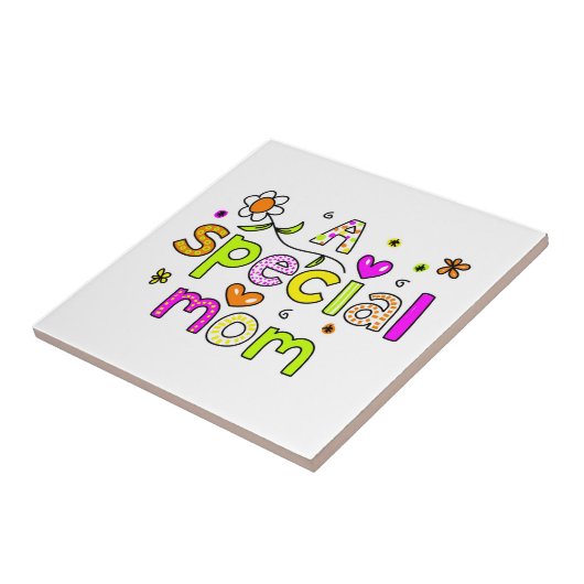 Een speciale moeder tegeltje (Zijkant)