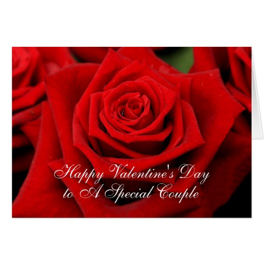 Een speciale paar Happy Valentijnsdag Rozen (Voorkant Horizontaal)