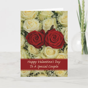 Een speciale paar Happy Valentijnsdag Rozen Feestdagen Kaart