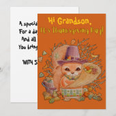 Een speciale persoonlijke Thanksgiving kaart voor (Voorkant / Achterkant)