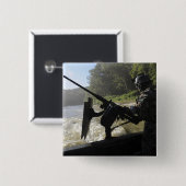 Een speciale strijdkreeft voor oorlogsvoering vierkante button 5,1 cm (Voorkant /achterkant)