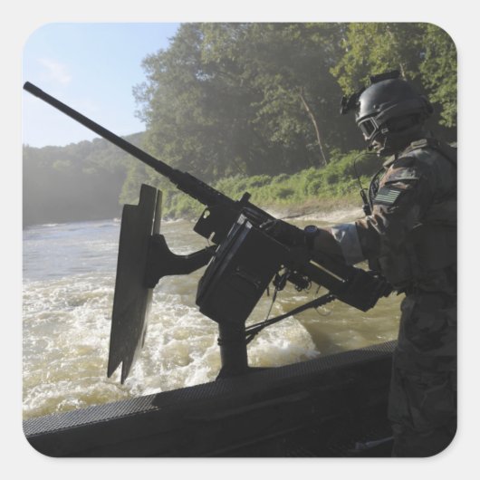 Een speciale strijdkreeft voor oorlogsvoering vierkante sticker (Voorkant)