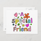 Een speciale tekstexpressie voor een vriendenkrone briefkaart (Voorkant / Achterkant)