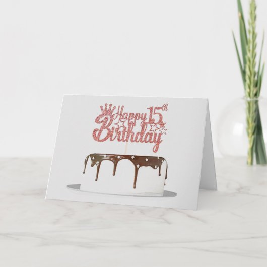 EEN SPECIALE TIENER OP **15th** VERJAARDAG KAART (Voorkant)