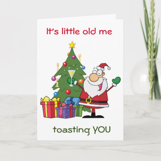 EEN SPECIALE "TOAST VAN SANTA" DIT JAAR FEESTDAGEN KAART (Voorkant)