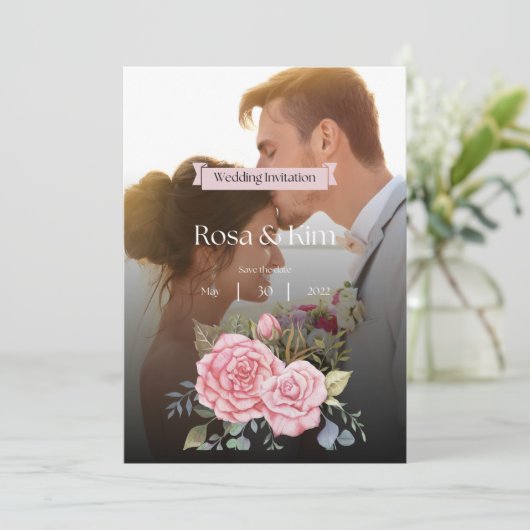 Een speciale uitnodiging tot het vieren van liefde (Staand voorkant)