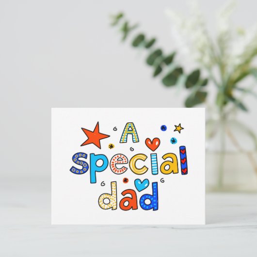Een speciale vader briefkaart (Staand voorkant)