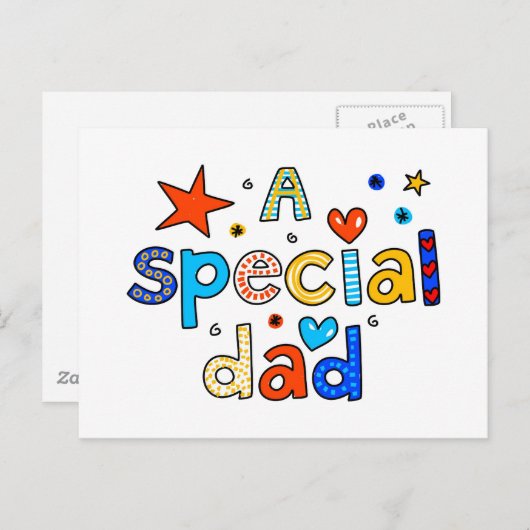 Een speciale vader briefkaart (Voorkant / Achterkant)