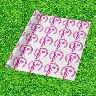 Een speciale verjaardag roze dame cadeaupapier