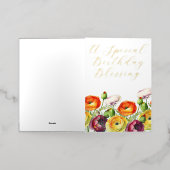 Een speciale verjaardag zegen folie wenskaart (Buiten Laag)