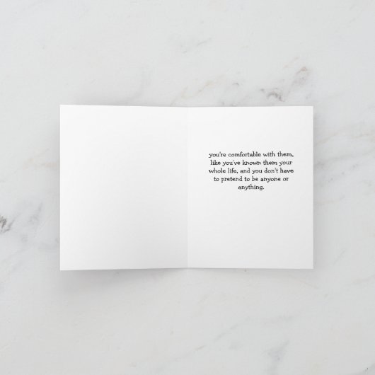 Een speciale vriend kaart (Binnen)