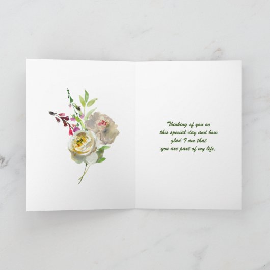 Een speciale vriend mooie bloemenverjaardag Kaart (Binnen)