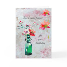 Een speciale vriend mooie bloemenverjaardag Kaart