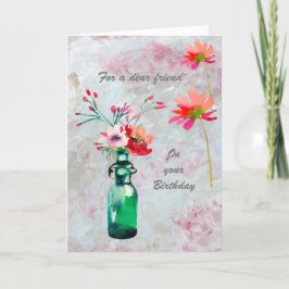 Een speciale vriend mooie bloemenverjaardag Kaart