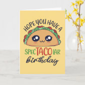 Een spectacolaire Birthday Funny Taco Pun-kaart Kaart (Gele Bloem)