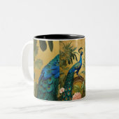 Een spectaculair behangontwerp maken tweekleurige koffiemok (Voorkant links)