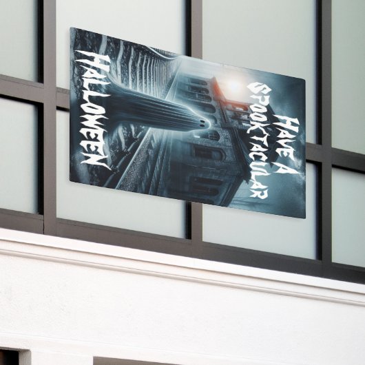 Een spectaculaire Halloween-spook Spandoek (Buitenkant Gebouw)