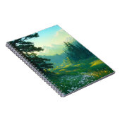 Een spectaculaire vallei omarmd door dennenbos notitieboek (Rechterzijde)