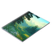 Een spectaculaire vallei omarmd door dennenbos notitieboek (Linkerzijde)