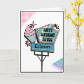 Een spectaculaire verjaardag | Retro 1950's stijl Kaart (Gele Bloem)