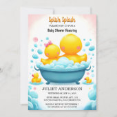 Een Speelgoed Pool Foam Bash Twin Rubber Duck Baby Kaart (Voorkant)