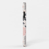 Een speelgoedgesleepte bloemen grijze roze zwart Case-Mate iPhone case (Achterkant/rechts)