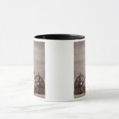 Een speelkamer met een helm en een schild. mok (Midden)