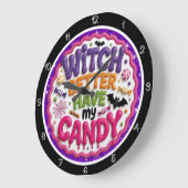 Een speels 'heks kan beter mijn Snoep hebben'-teke Grote Klok (Hoek)