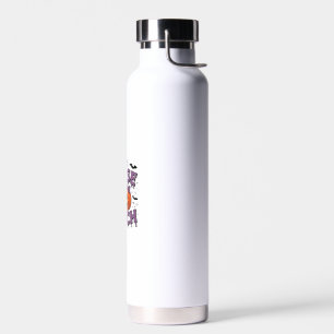 Een speels ontwerp met een pompoenheks met een waterfles