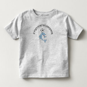 Een speelse dolfijn peuter t-shirt grijs