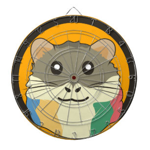 Een speelse en grappige hamster dartbord