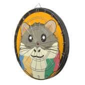 Een speelse en grappige hamster dartbord (Voorkant Rechts)