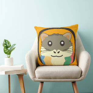 Een speelse en grappige hamster kussen