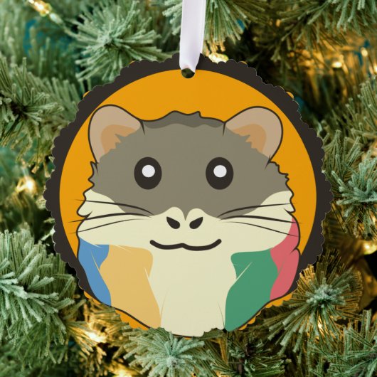 Een speelse en grappige hamster ornament kaart (Insitu (Drie))