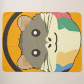 Een speelse en grappige hamster sherpa deken (Voorkant (horizontaal))