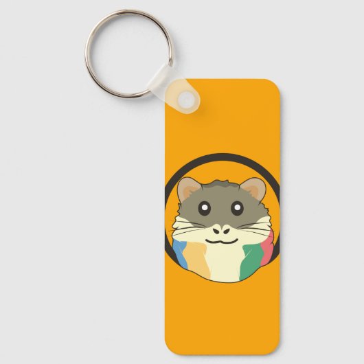 Een speelse en grappige hamster sleutelhanger (Voorkant)