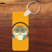 Een speelse en grappige hamster sleutelhanger (Achterkant)