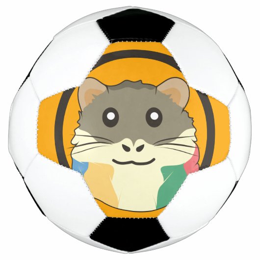 Een speelse en grappige hamster voetbal (Voorkant)