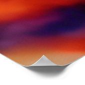 Een speelse en grillige kleurrijke kat poster (Hoek)