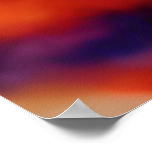 Een speelse en grillige kleurrijke kat poster (Hoek)