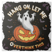 Een speelse geest die nadenkt over een jack-o'-lan tegeltje (Voorkant)