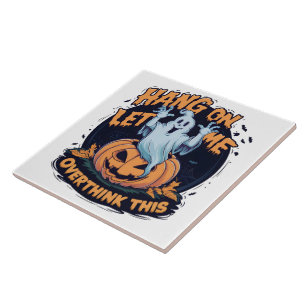 Een speelse geest die overdenkt door een gesneden  tegeltje