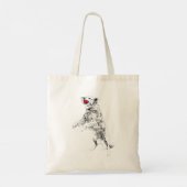 Een speelse geest met een Pop rood Tote Bag (Achterkant)