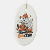 Een speelse geest op een scooter keramisch ornament (Rechts)