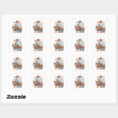 Een speelse geest op een scooter vierkante sticker (Vel)