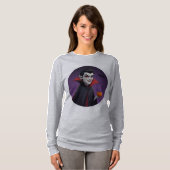 Een speelse Halloween Vampire thema sweatshirt per (Voorkant volledig)