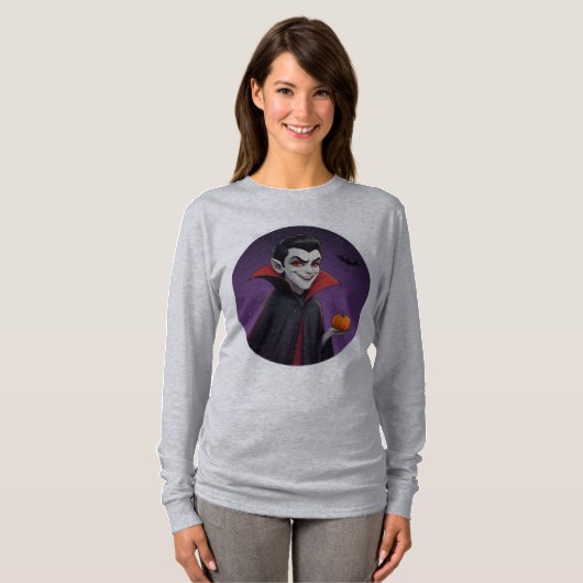 Een speelse Halloween Vampire thema sweatshirt per (Voorkant volledig)
